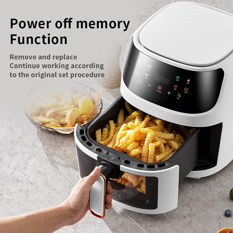 5L Air Fryer Transparent New Large Capacity Touch Screen Multifunction Mini Oven