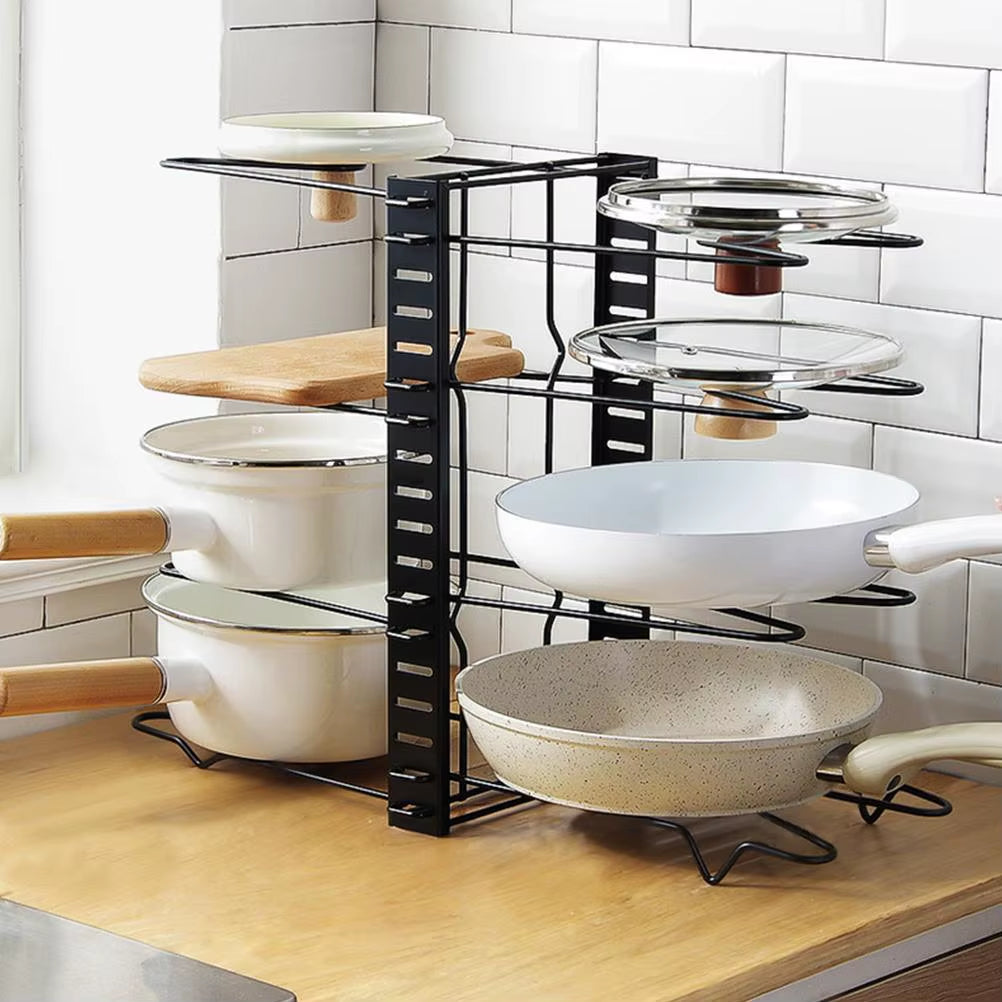 8 Layer Dish Drying Rack Kitchen Plates Bowl Storage Organizer Countertop Cutlery Drainer Holder Display Stand