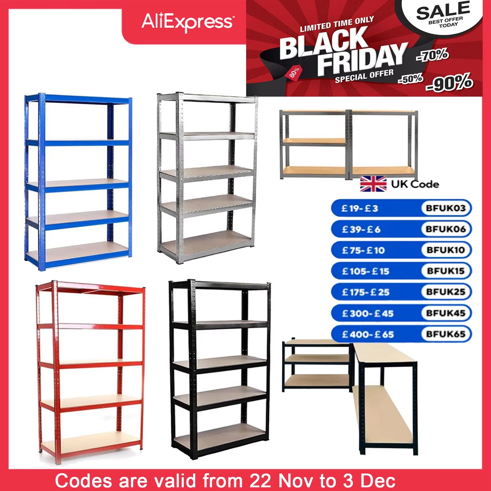 Shelving Unit for Garage Shed Storage, 5 Tier Shelf Unit, Boltless Racking Adjustable Shelf Rack Unit Free Standing Work