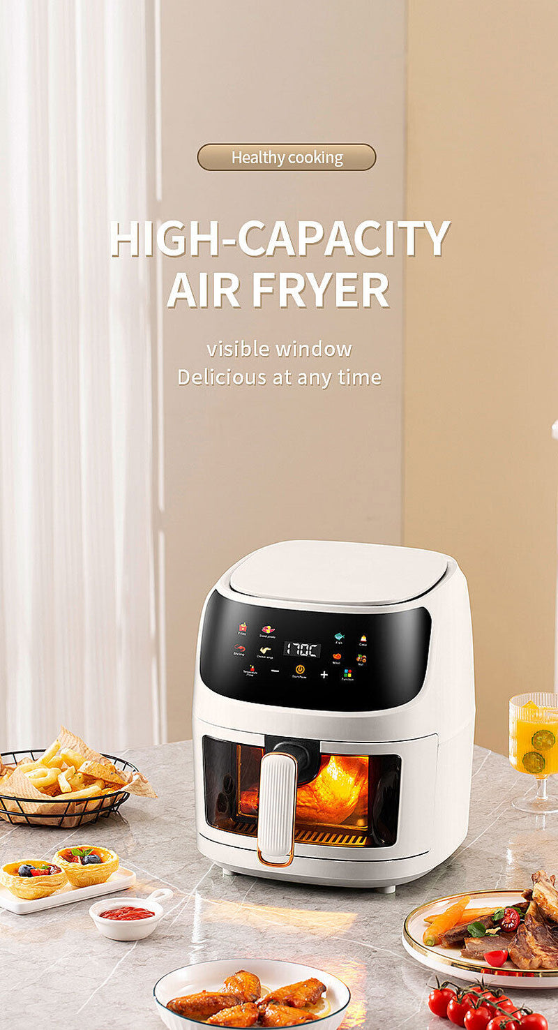 5L Air Fryer Transparent New Large Capacity Touch Screen Multifunction Mini Oven