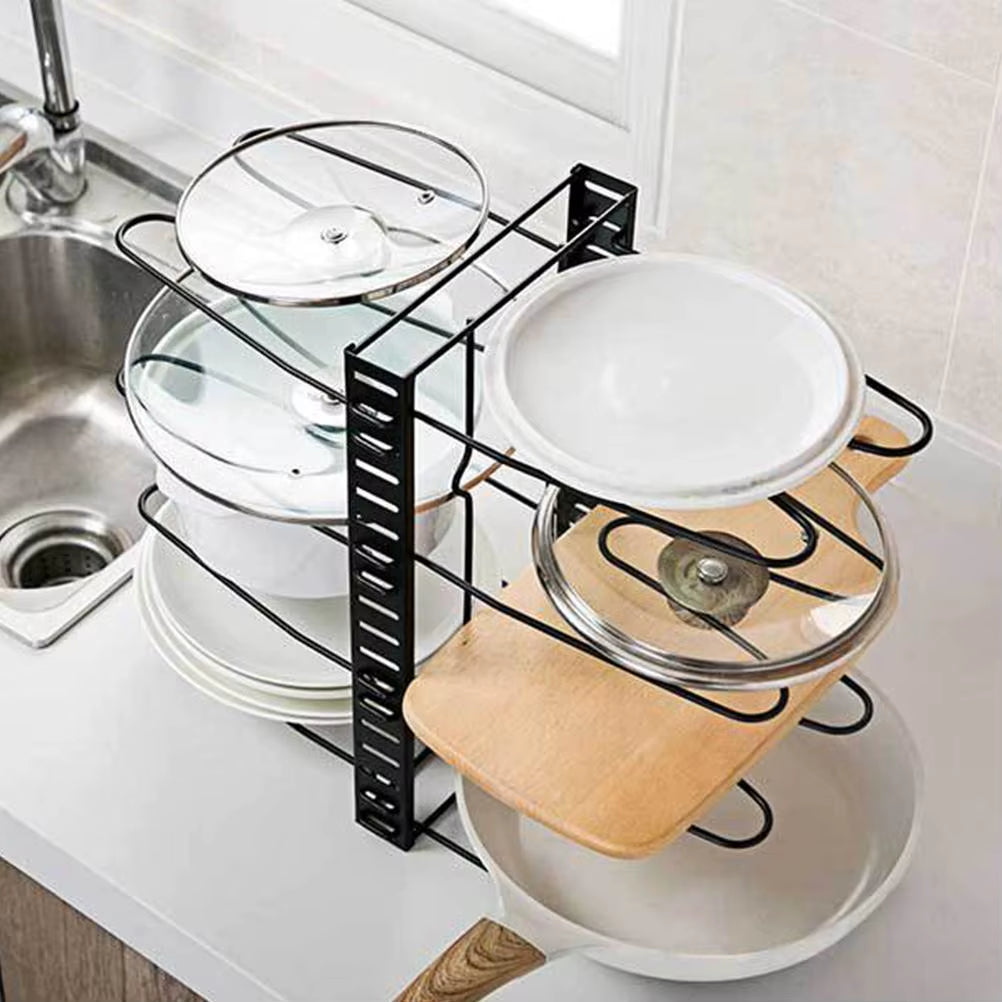 8 Layer Dish Drying Rack Kitchen Plates Bowl Storage Organizer Countertop Cutlery Drainer Holder Display Stand