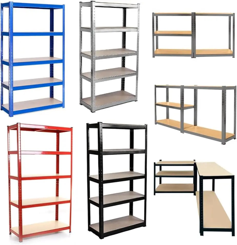 Shelving Unit for Garage Shed Storage, 5 Tier Shelf Unit, Boltless Racking Adjustable Shelf Rack Unit Free Standing Work