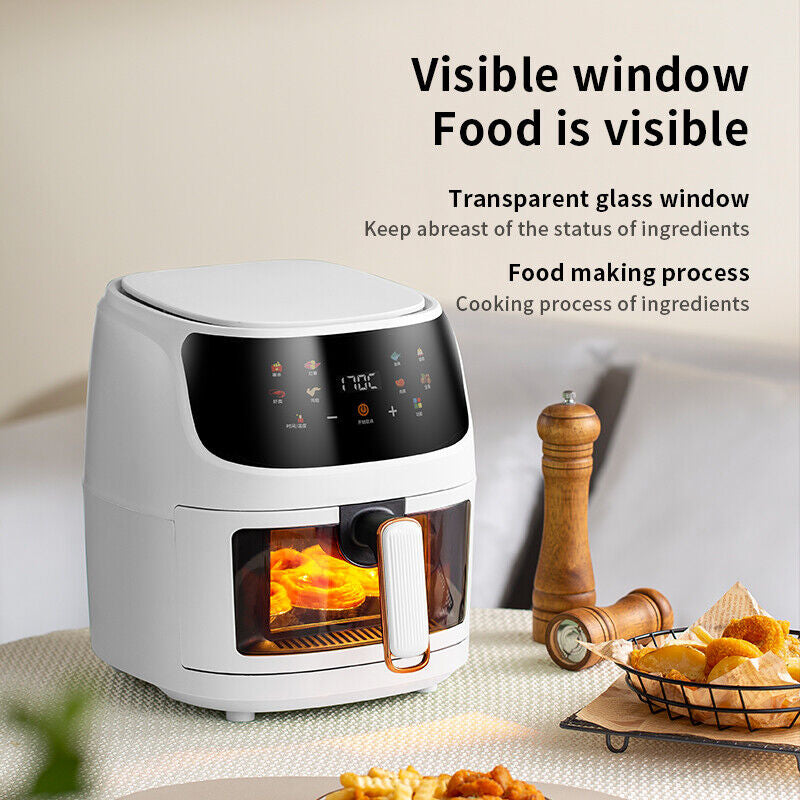 5L Air Fryer Transparent New Large Capacity Touch Screen Multifunction Mini Oven