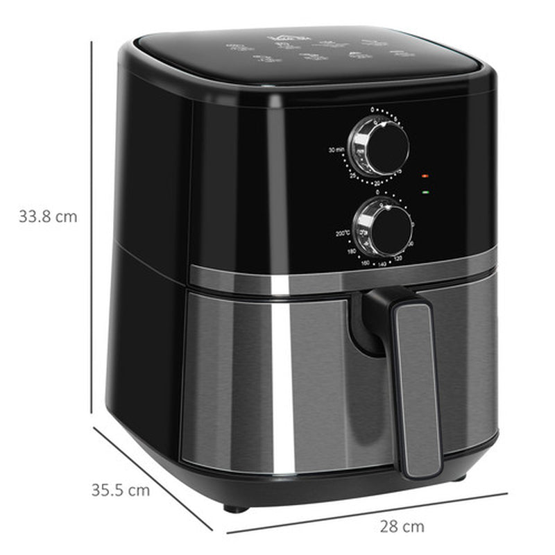 Air Fryer 1500W 4.5L Air Fryers Oven W/ Rapid Air Circulation and Timer Black